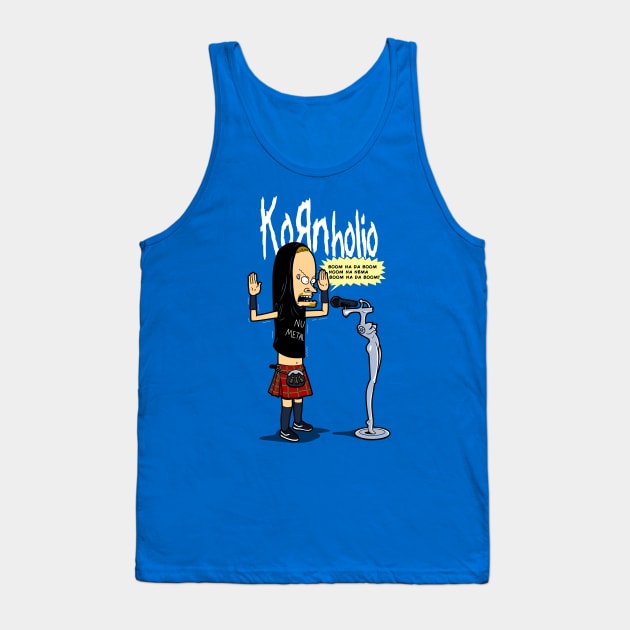 Funny 90s Cartoon Music Popular Nu Metal Rock Band Cartoon Parody Tank Top by BoggsNicolas